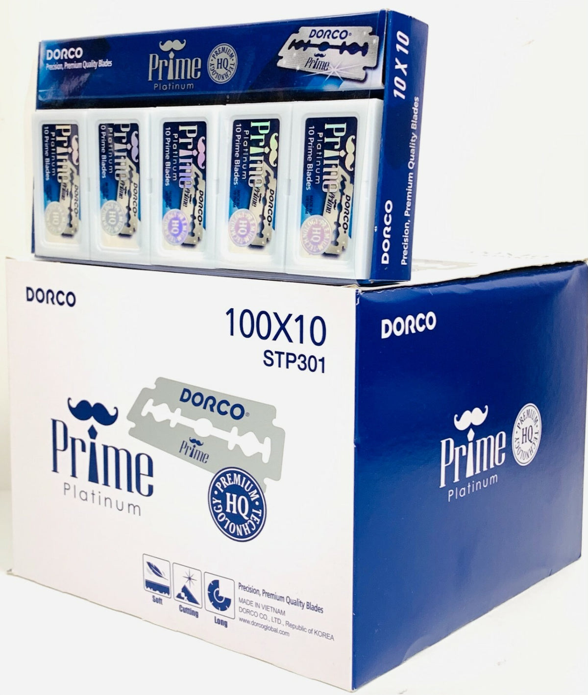Double Edge Razor Blades Pack - Prime Platinum STP301, 100-1000 Blades