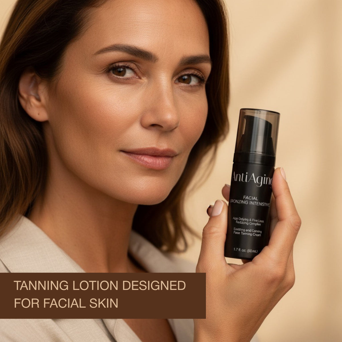 Onyx Anti-Aging Face Tanning Lotion - Bronzing Accelerator for Even Tan 1.7 fl oz