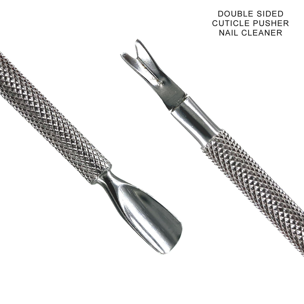 Dual Cuticle Pusher and Nail Cleaner Tool for Manicure Pedicure Spa