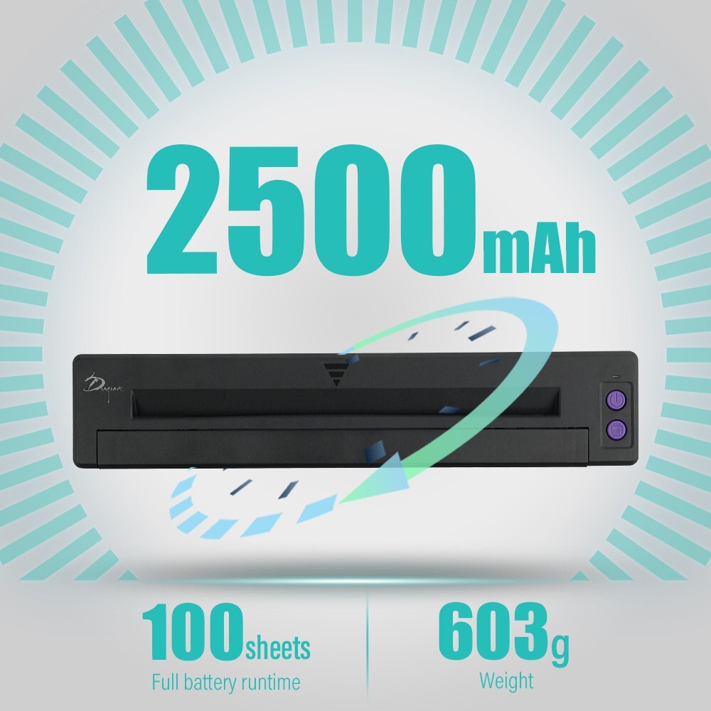 Mini Bluetooth Tattoo Printer - Wireless Thermal Stencil Copier with 2500mAh Battery