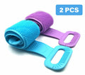Silicone Shower Back & Body Scrubber Set - 2 Pack, Blue & Purple