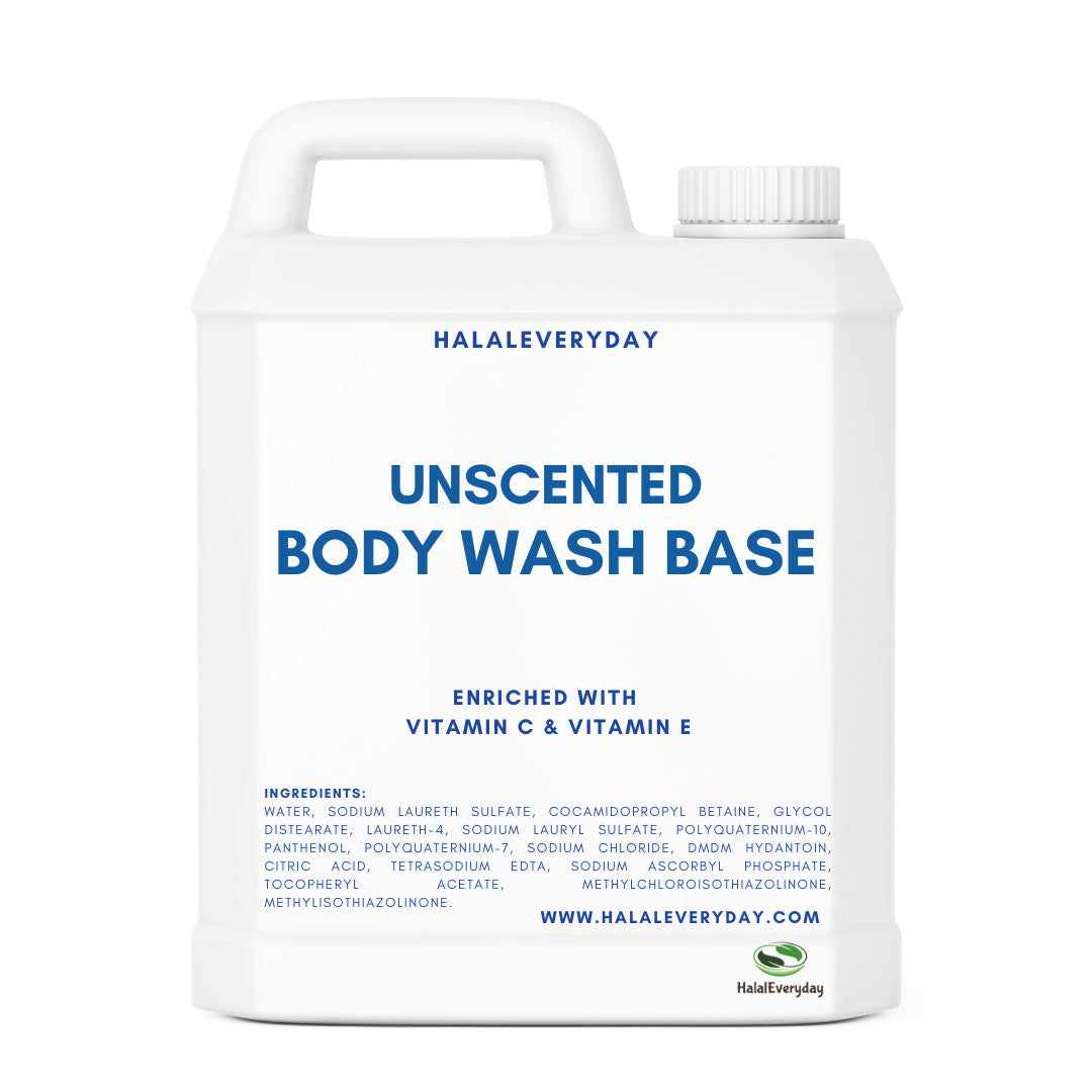 Natural Body Wash Base - Scented & Unscented with Vitamin C & E Bulk