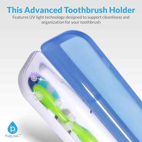 Portable UV Toothbrush Sanitizer Case with Auto Shut Off - Travel & Home Use