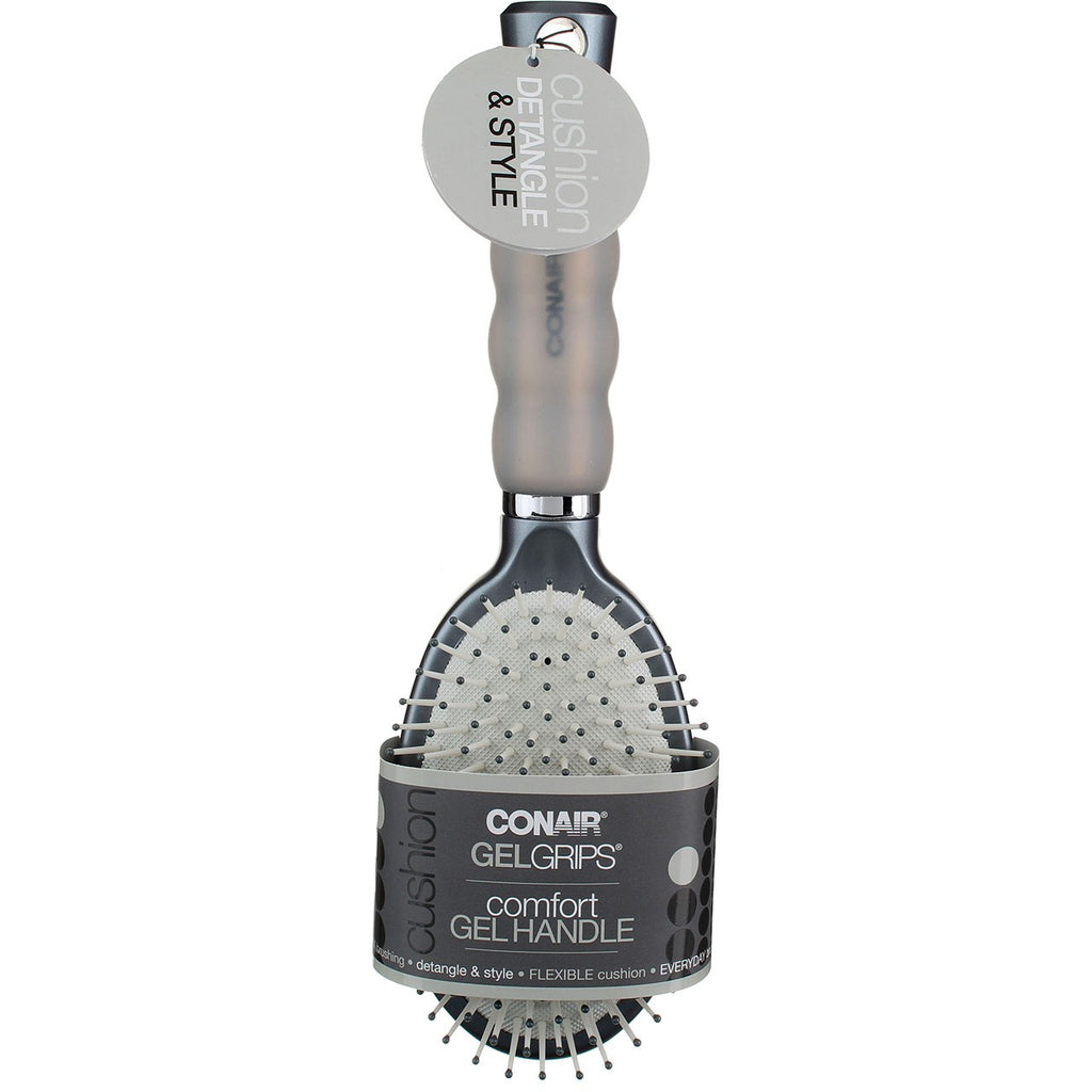 Conair Gel Grip Cushion Hair Brush for Thick Hair Detangling & Styling