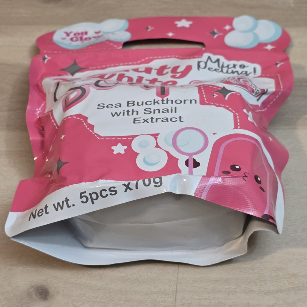 White Beauty Soap Bars by You Glow Babe - Micro Peeling, 5 x 70g