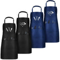 4 Pcs Waterproof Hair Stylist Aprons with 4 Pockets for Hairdressers