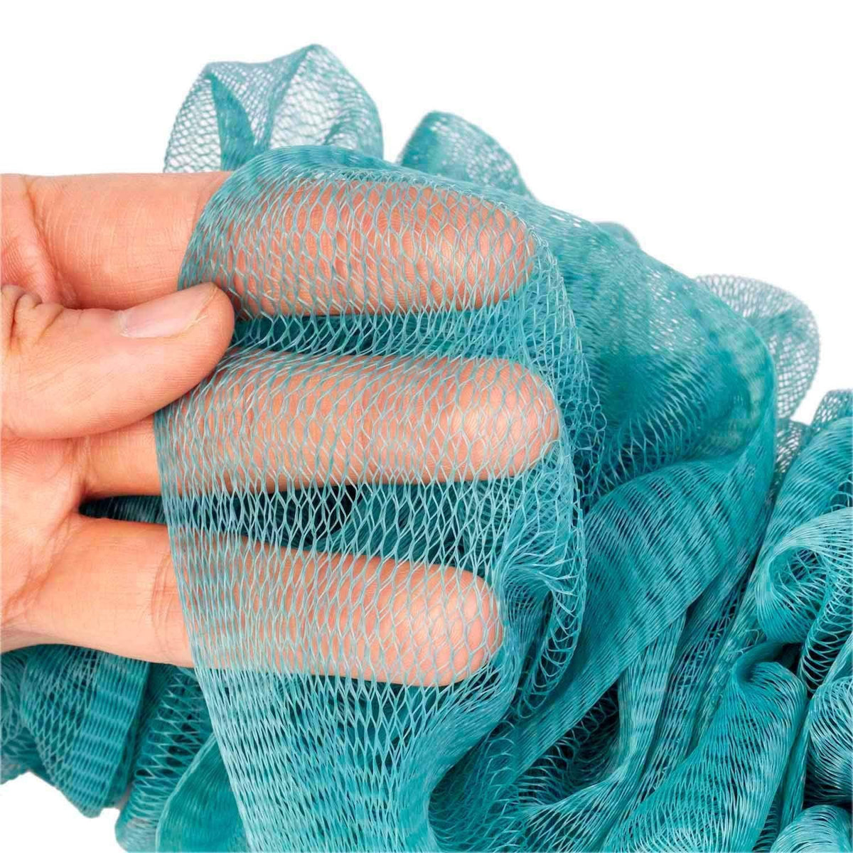 Long Handle Bath Scrubber with Soft Nylon Loofah for Full Body Cleaning