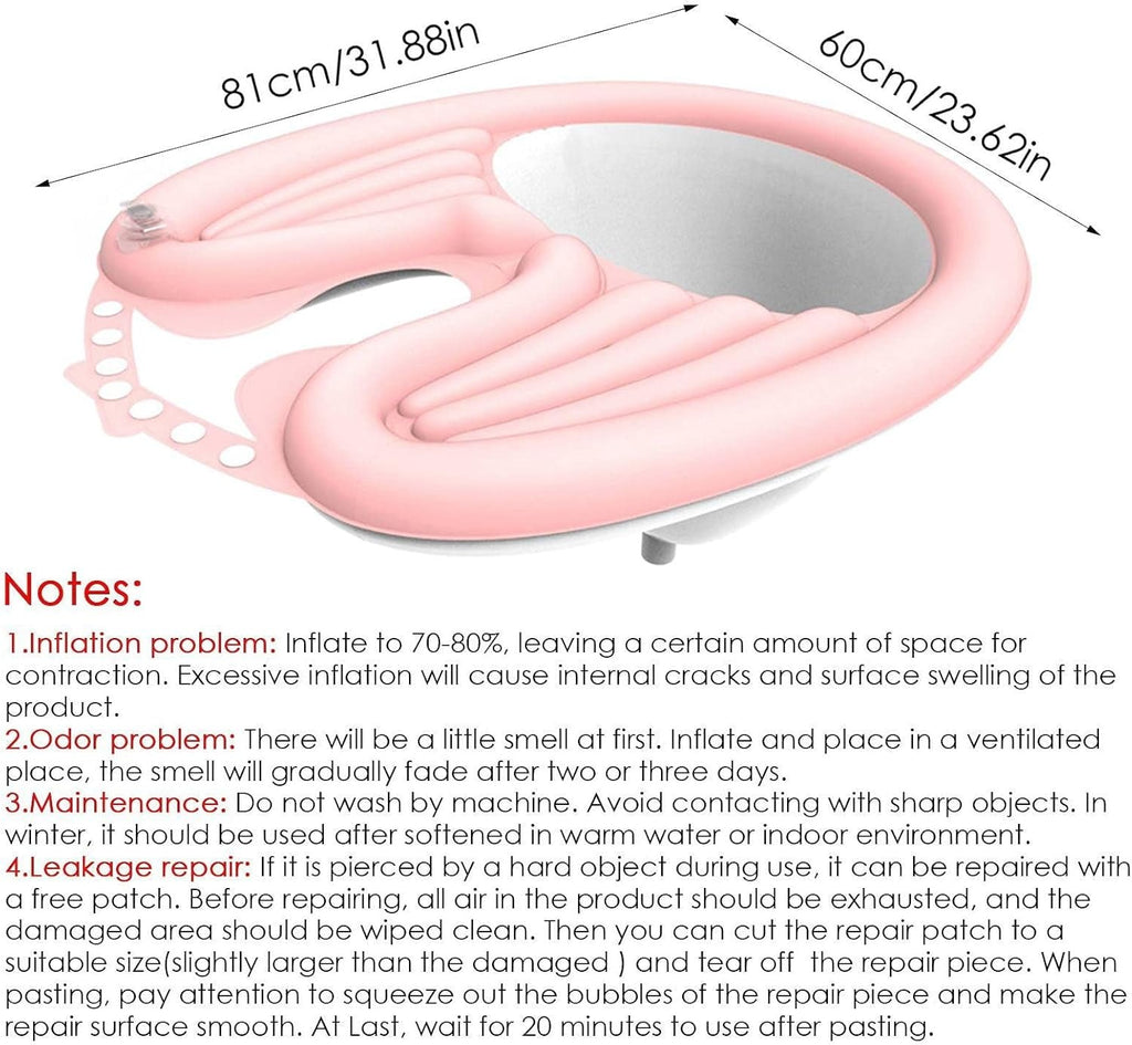 Inflatable Shampoo Basin for Bedridden & Mobile Hair Washing - Portable, Supportive & Easy to Use