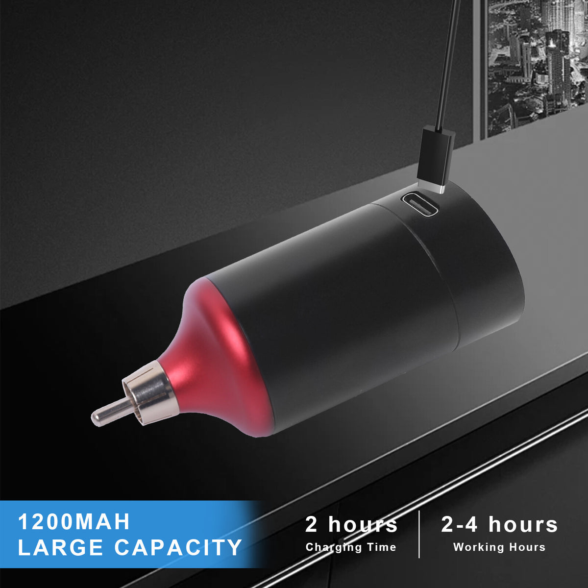 Wireless Tattoo Pen Kit Rotary Machine with 1200mAh Battery for Beginners