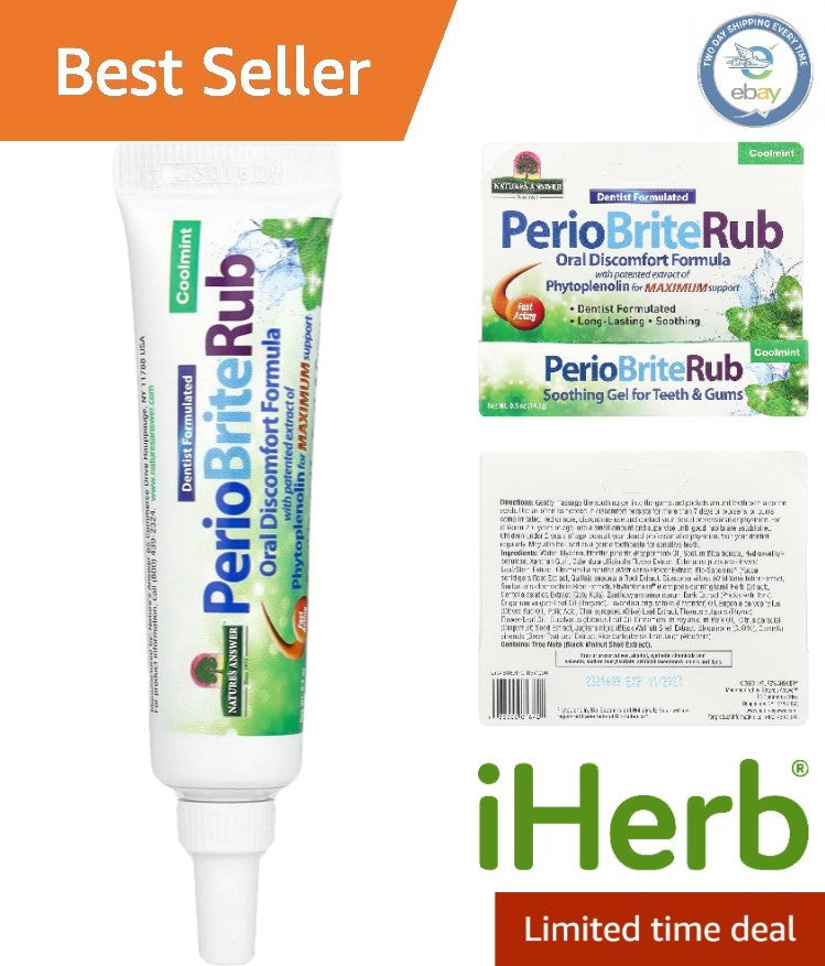 Periorub Dentist-Approved Oral Gel for Healthy Gums & Instant Relief - 0.5 oz