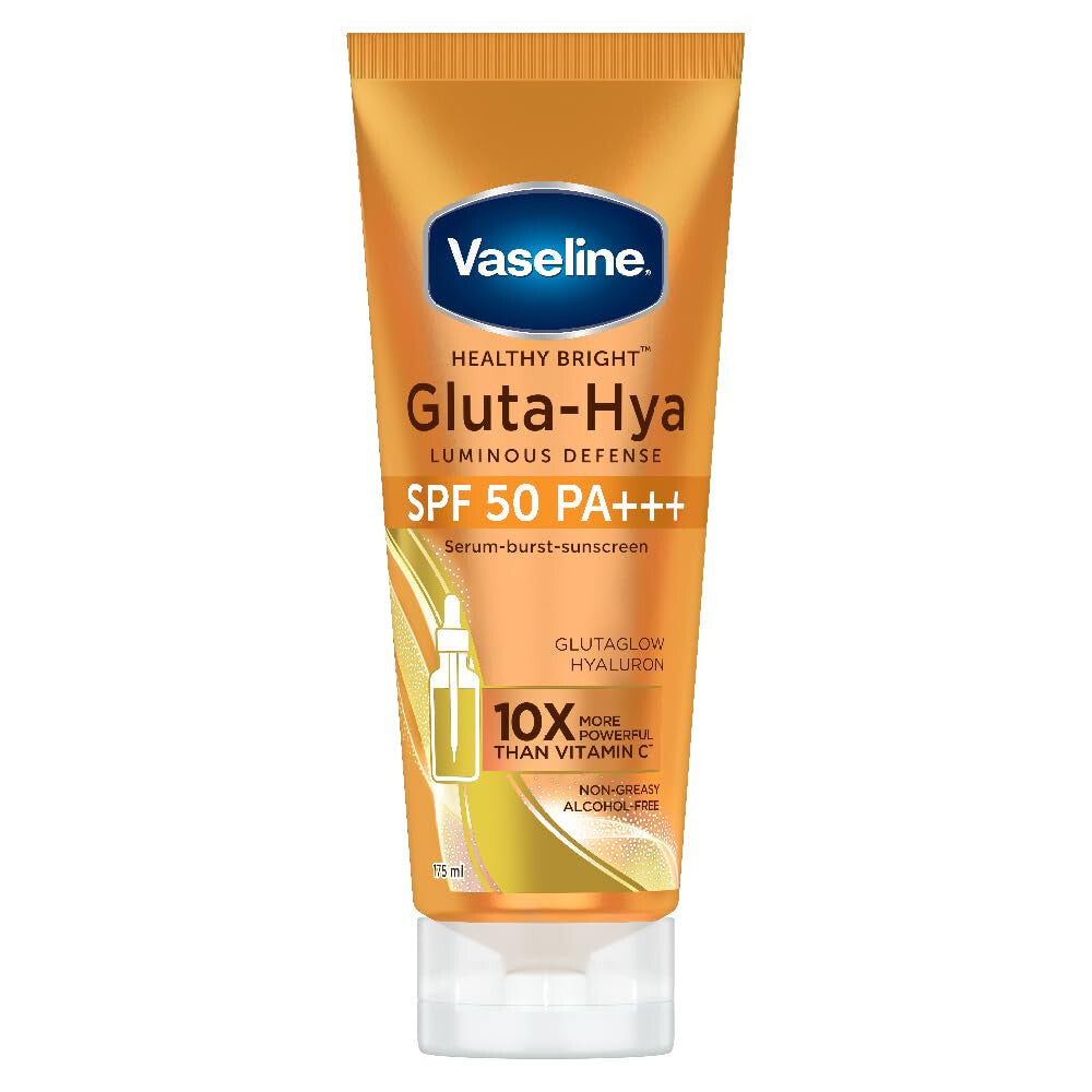 Vaseline Gluta Hya SPF 50 Sunscreen Lotion for Face & Body - Antioxidant & Hydrating, 175ML