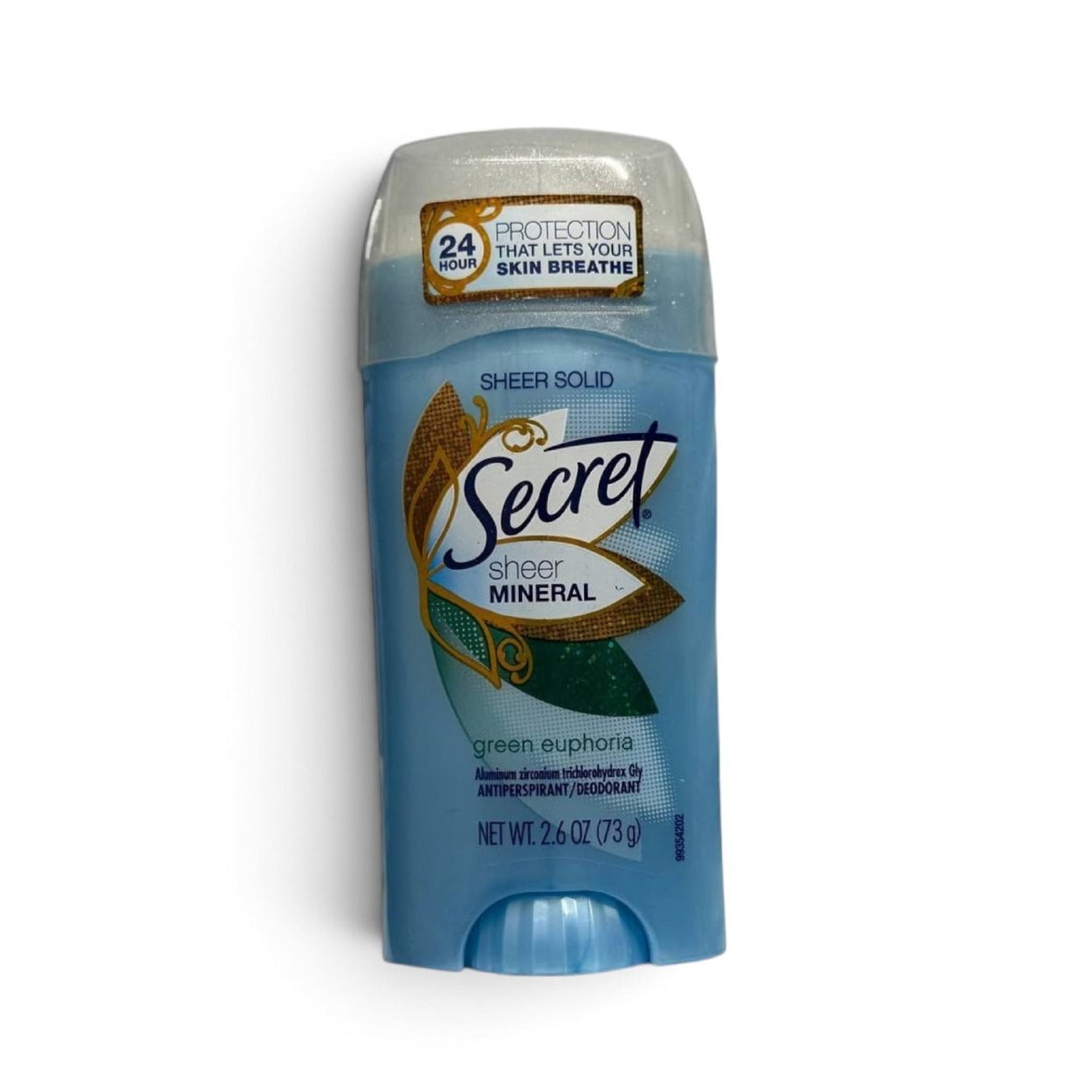 Secret Sheer Mineral Green Euphoria Antiperspirant Deodorant 2 Pack - 2.6 oz Each