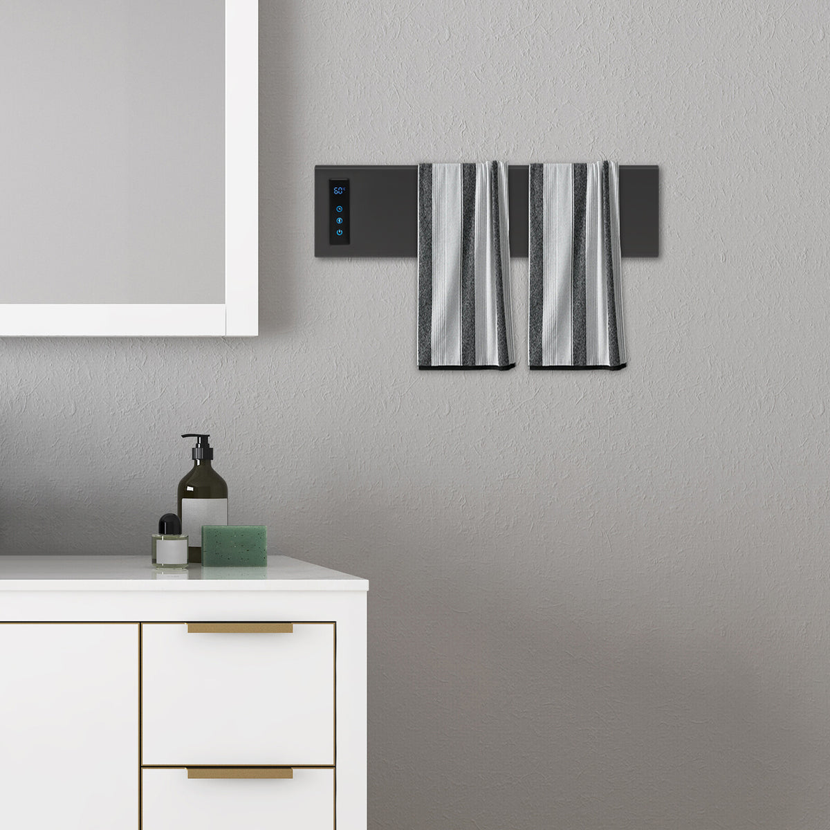 Wall-Mounted Electric Towel Warmer with Adjustable Temperature and Timer
