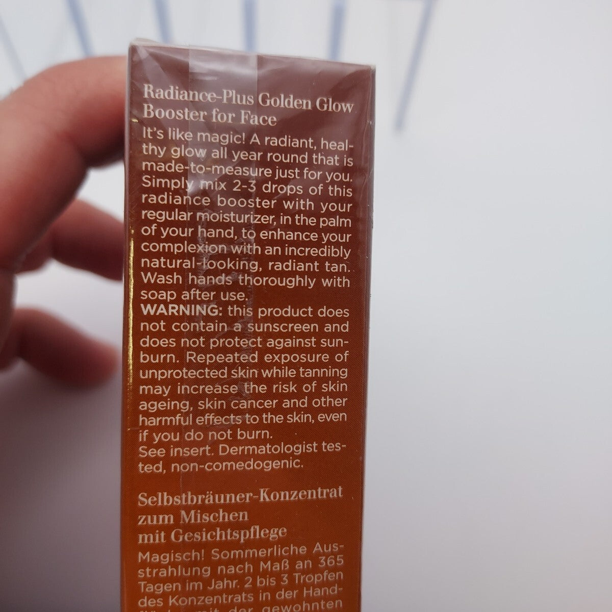 Clarins Radiance Plus Golden Glow Face Booster 0.5oz Sealed