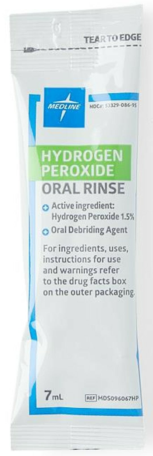 Hydrogen Peroxide Oral Rinse Pack of 8 - Medline 7mL Dental Mouthwash