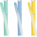 3 Pack Crystal Glass Nail Files with Case - Professional Nail Grooming Tools