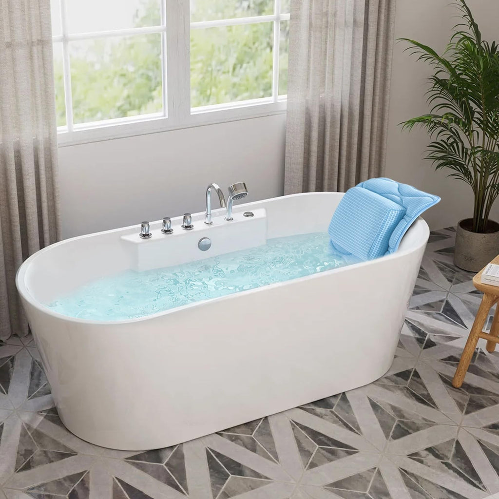 Full Body Bath Pillow with 21 Non-Slip Suction Cups - Waterproof Mesh Spa Cushion