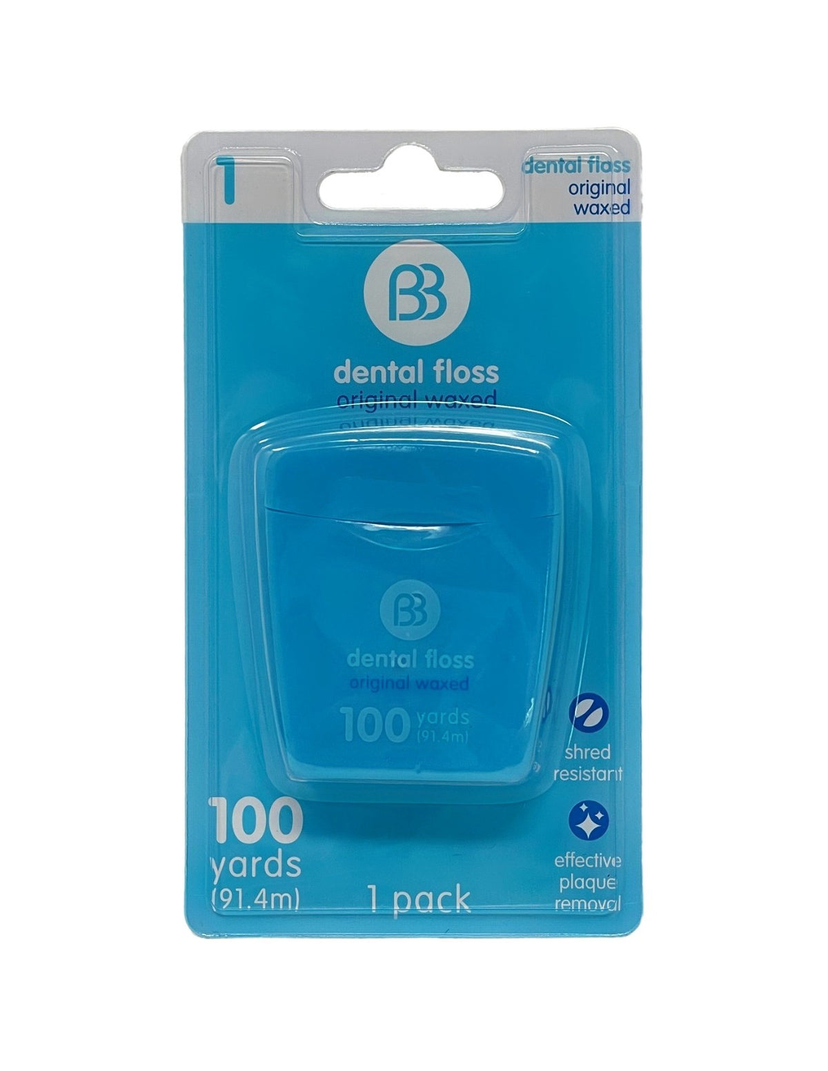 Waxed Dental Floss 100 Yards - 6 Pack for Effective Plaque Removal