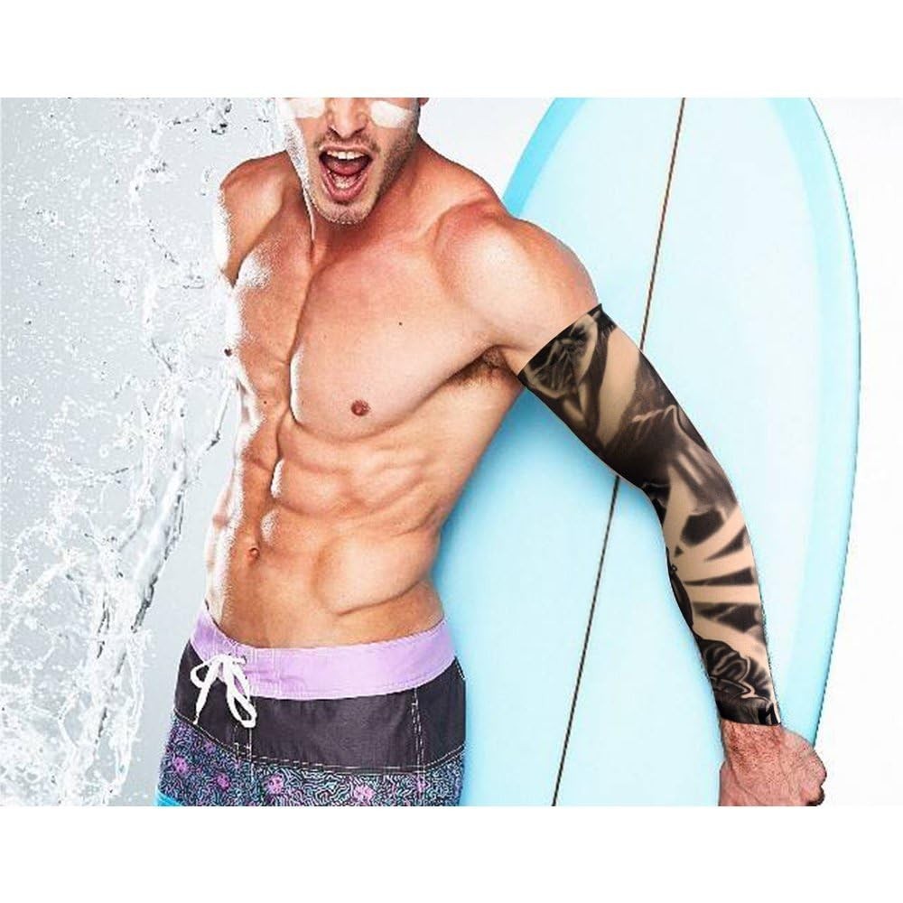 Unbranded 20 Pcs Tattoo Arm Sleeves – Unisex Sun Protection & Real-Look Designs