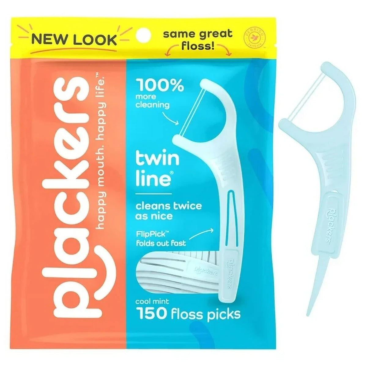 300 Count Cool Mint Dental Floss Tooth Picks Twin-Line Oral Flossers