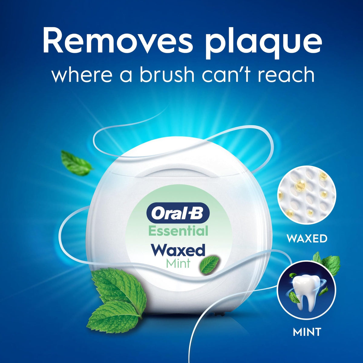Dental Floss Mint Cavity Defense 324 Feet - Shred Resistant, Wax Coated