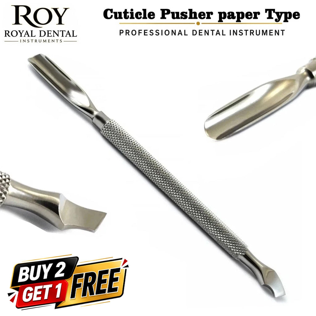 Stainless Steel Double-Ended Cuticle Pusher Nail Tool for Manicure & Nail Care