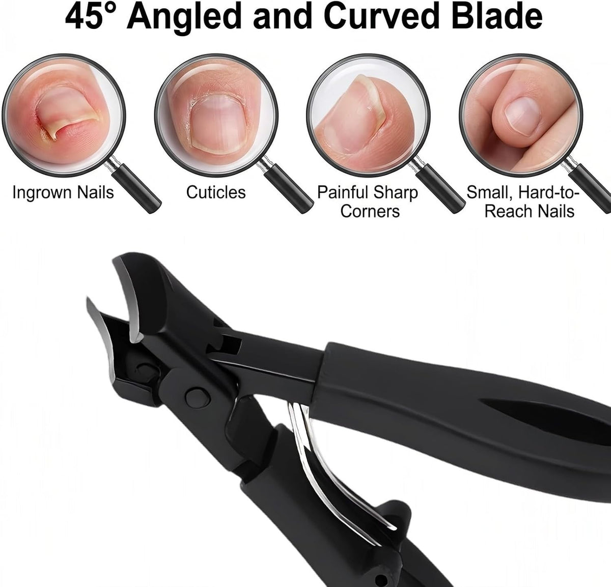 Heavy Duty Toenail Clippers Set for Seniors Thick Toenails Large Nail Care Tools