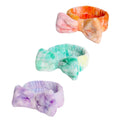 Spa Headband with Bow Tie Dye Plush Absorbent for Face Washing & Makeup