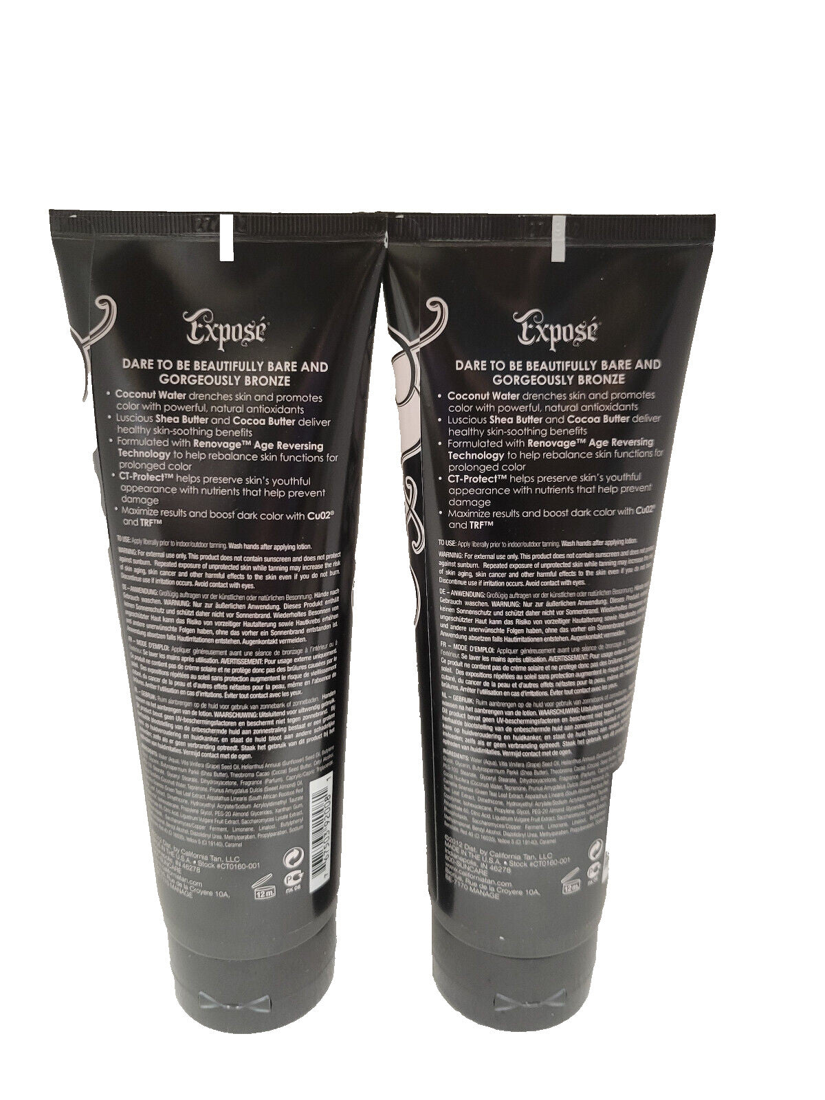 California Tan Expose Luxe Step 2 Bronzer Indoor Tanning Lotion - 8 oz, 2 Pack