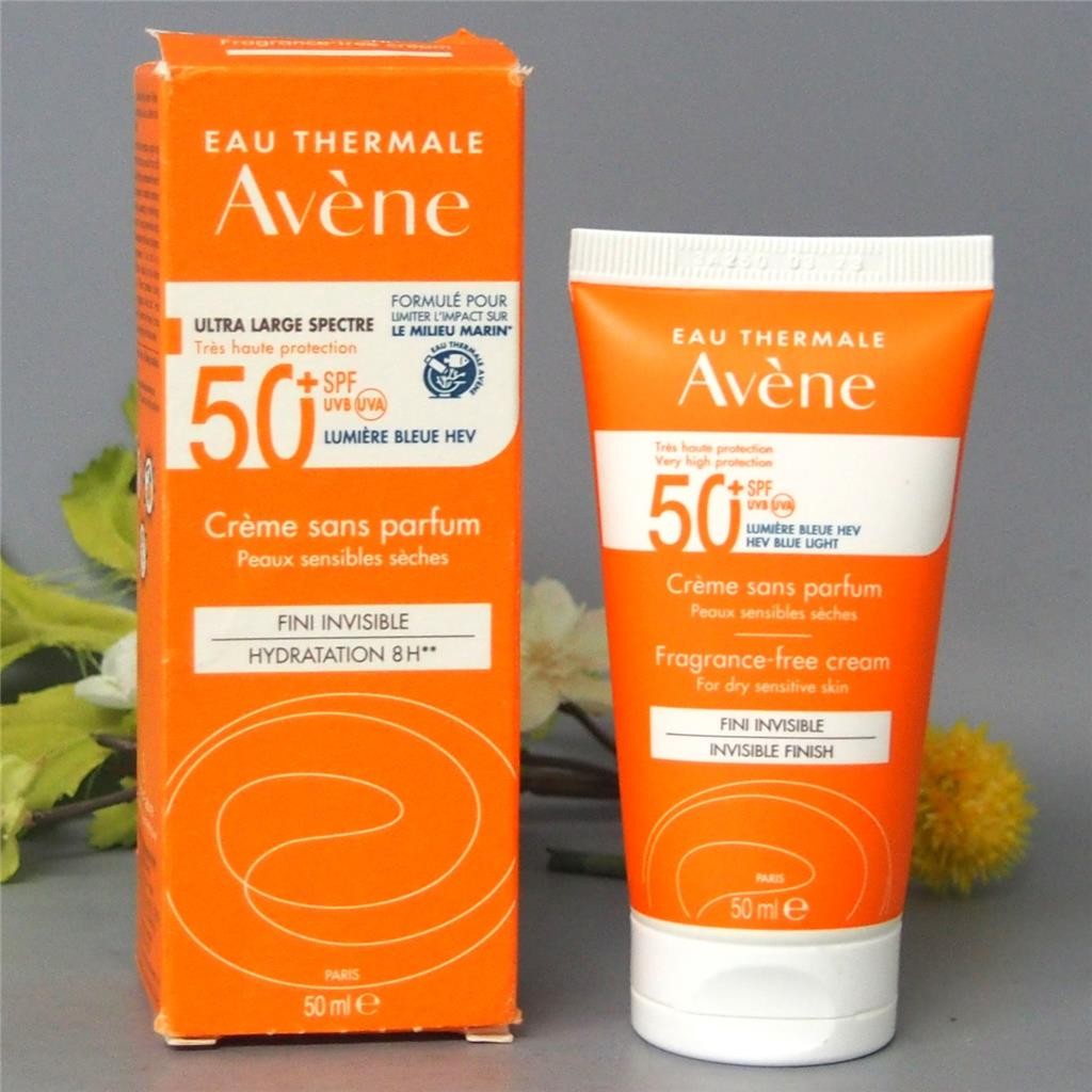 SPF 50+ Sun Cream for Sensitive Skin - Invisible Finish, Waterproof, Fragrance-Free, 50ml