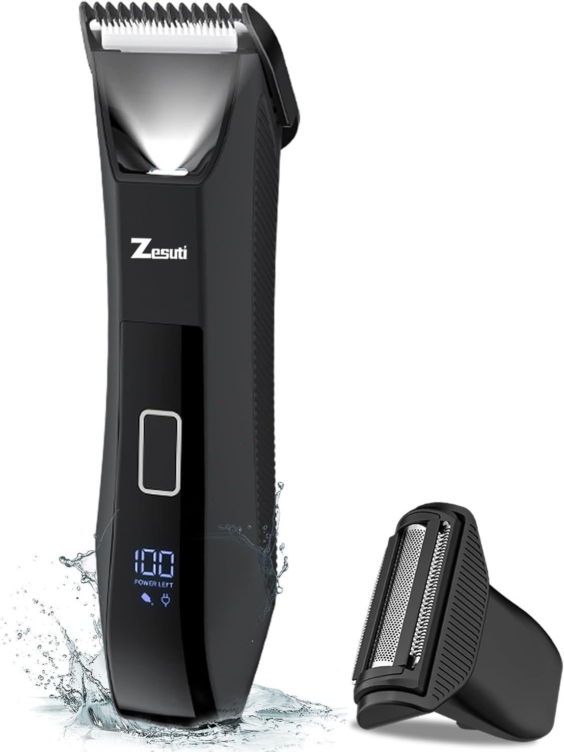 Men's 2-in-1 Body & Groin Hair Trimmer Waterproof Rechargeable Grooming Kit