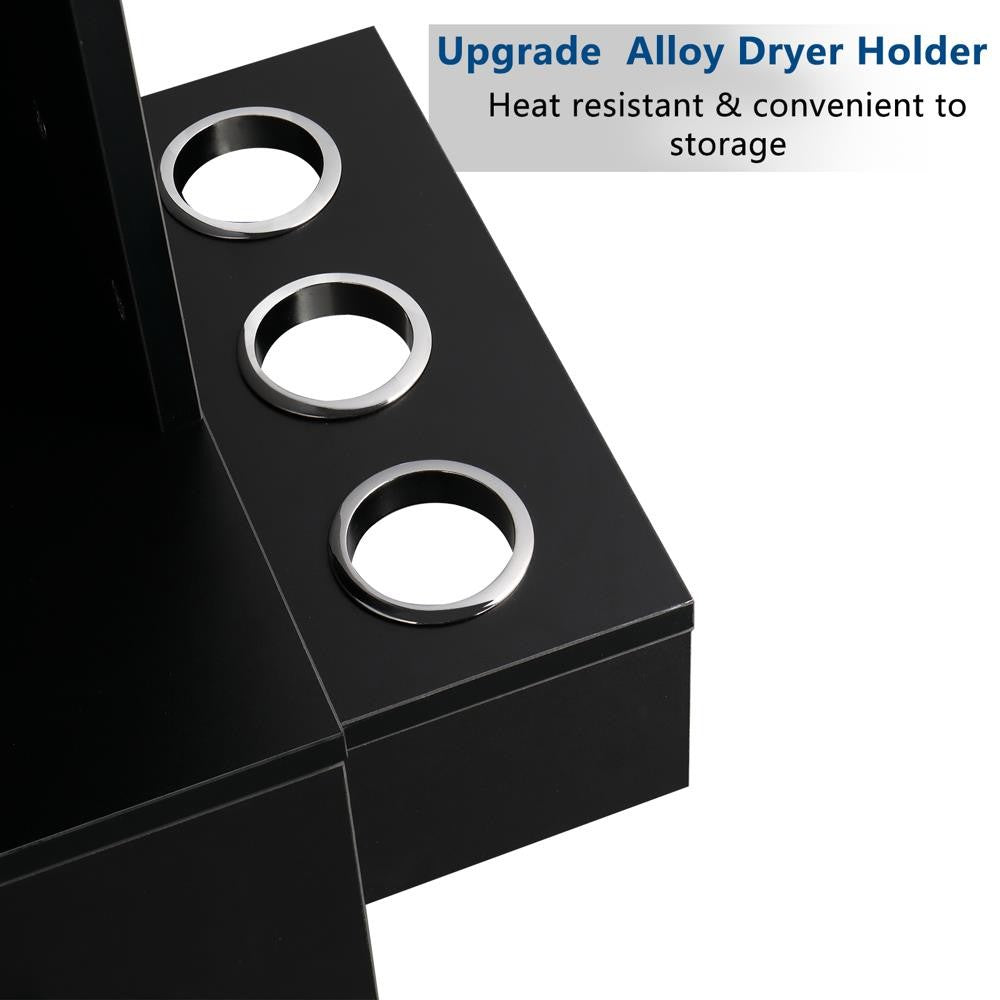 Salon Wall Mounted Storage Cabinet with Lockable Drawers & Shelves for Hairdressing Equipment