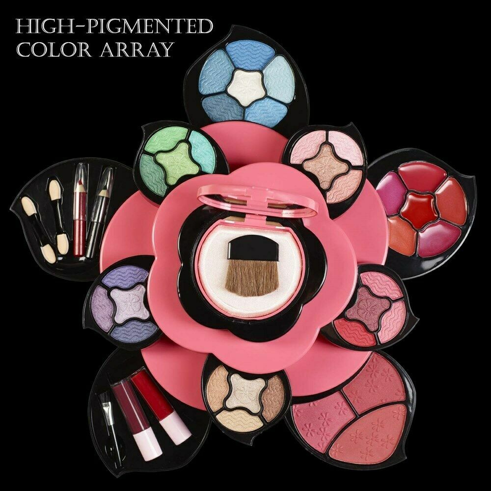 Flower Makeup Kit for Teens and Women - 40+ Colors, Expandable Petal Design