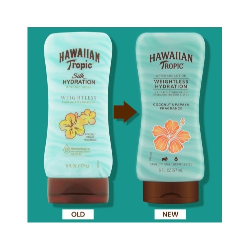 Hawaiian Tropic After Sun Lotion Weightless Silk Hydration 6 oz - 6 Pack
