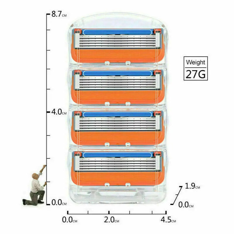Razor Blade Refills Compatible with Gillette Fusion 5 Proglide - Multiple Quantity Options