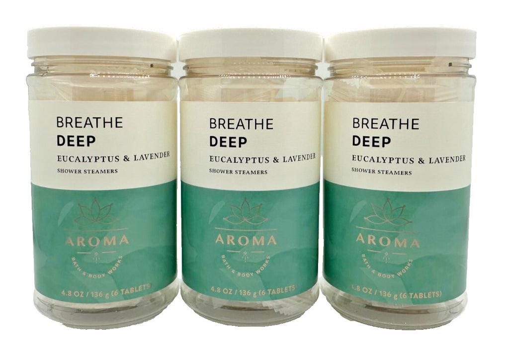 Bath & Body Works Aroma Breathe Eucalyptus Lavender Shower Steamers - Pack of 3