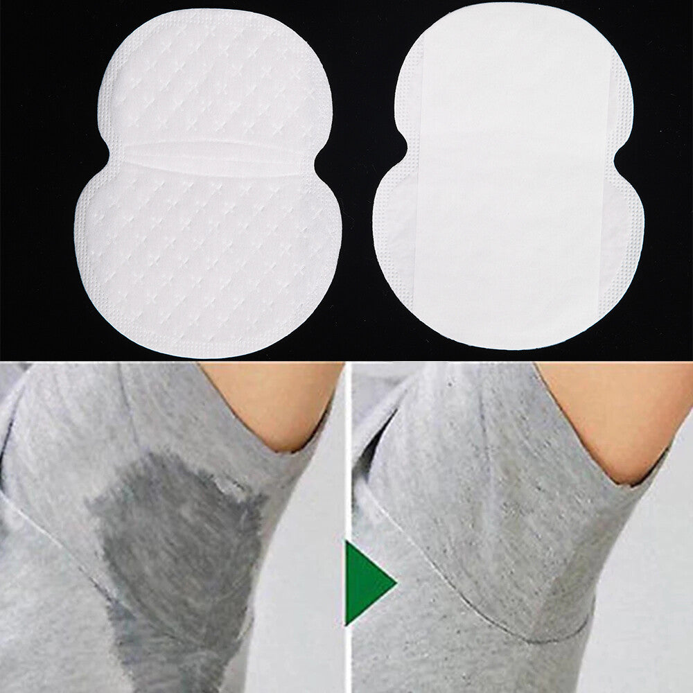Disposable Underarm Sweat Pads Stickers - Absorbing, Stain-Free, 100 Pack