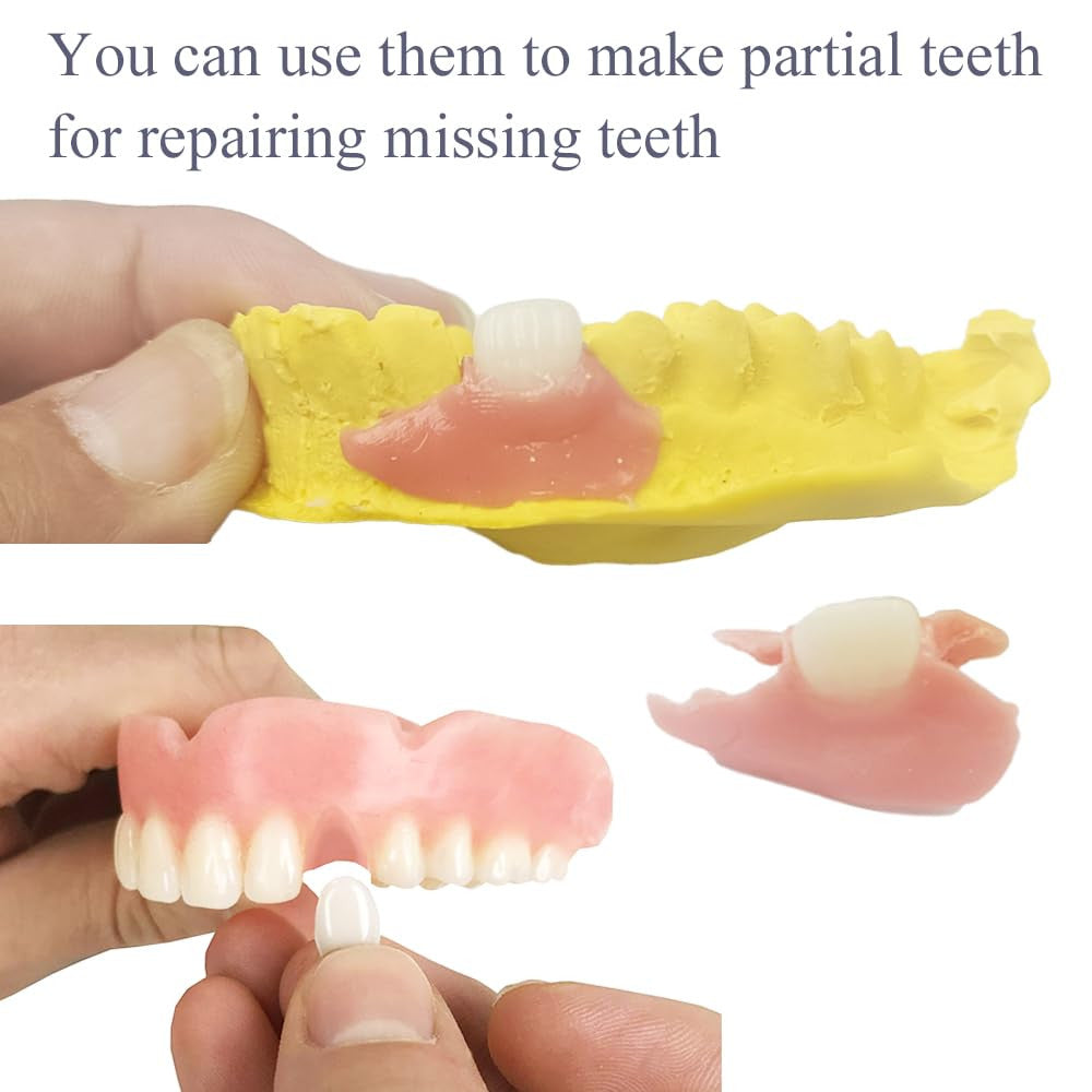Missing Teeth Repair Kit - DIY Denture Parts for Temporary Fillings & Full Dentures