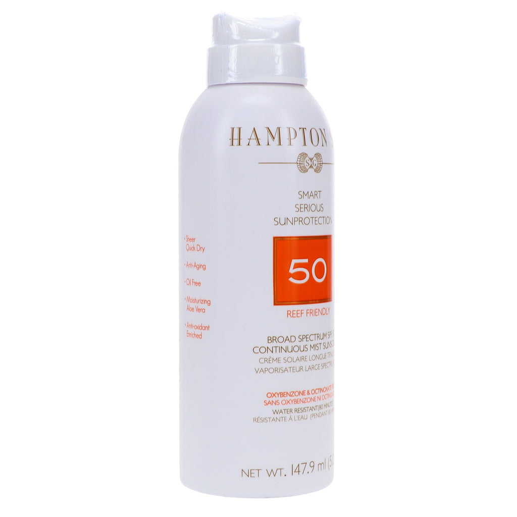 SPF 50 Continuous Sun Mist - Light, Non-Greasy Sunscreen with Vitamin E