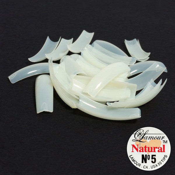 Natural Nail Tips Set 0-10 Sizes with Tip Box - 500 Pieces for Manicure