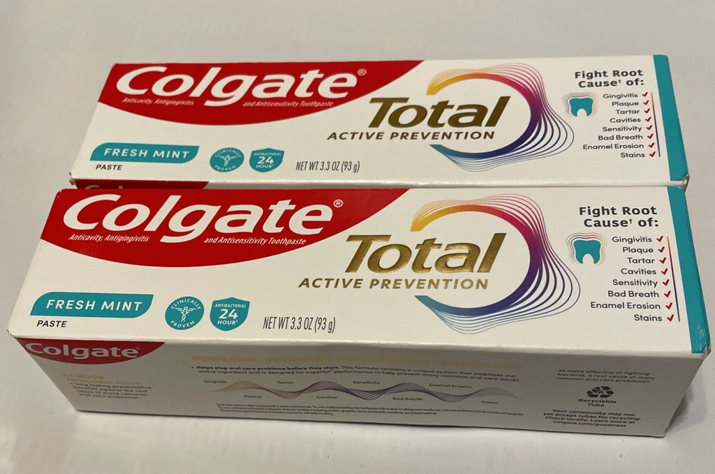 Colgate Total Fresh Mint Toothpaste 3.3Oz - Pack of 2
