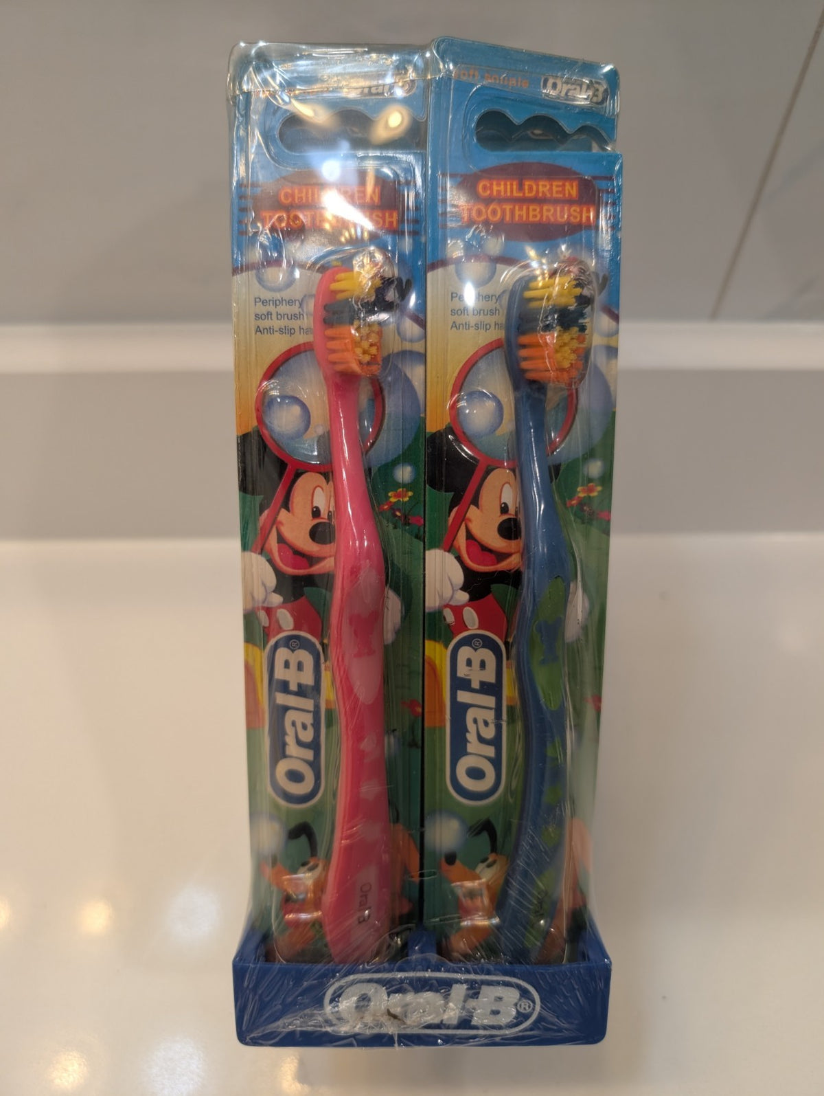 Child Soft Toothbrush Set 12 Pack in 4 Colors - Mickey Sealed