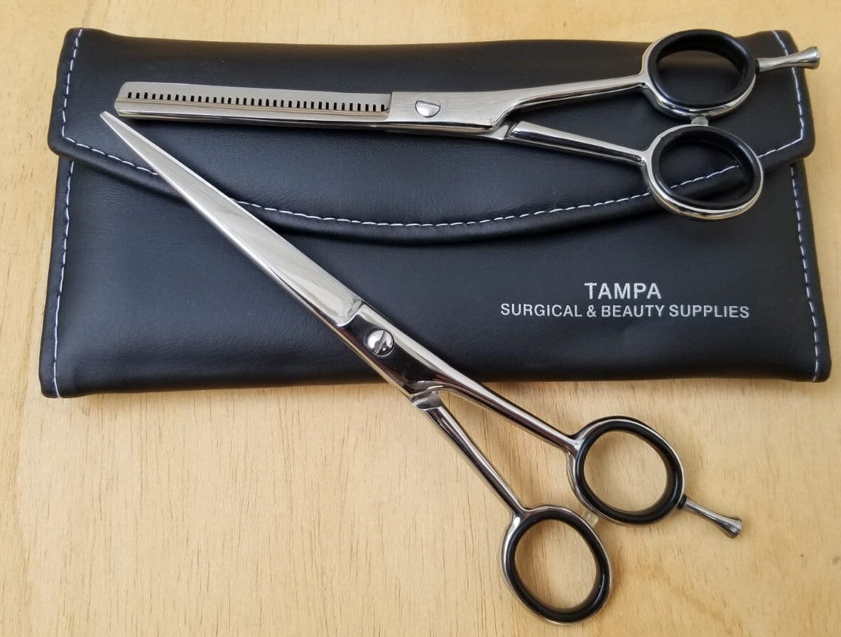 7 Inch Professional Hair Cutting Scissors & Thinner Set Stainless Steel Salon Shears