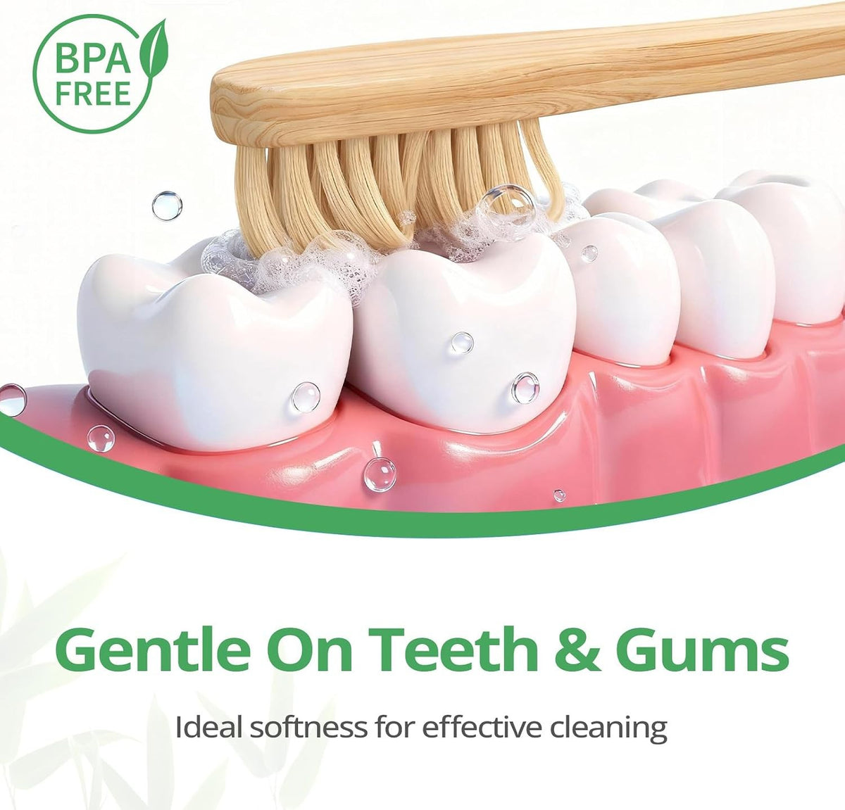 Ultra Soft Bamboo Toothbrush Set - 12 Pack Eco-Friendly & Biodegradable