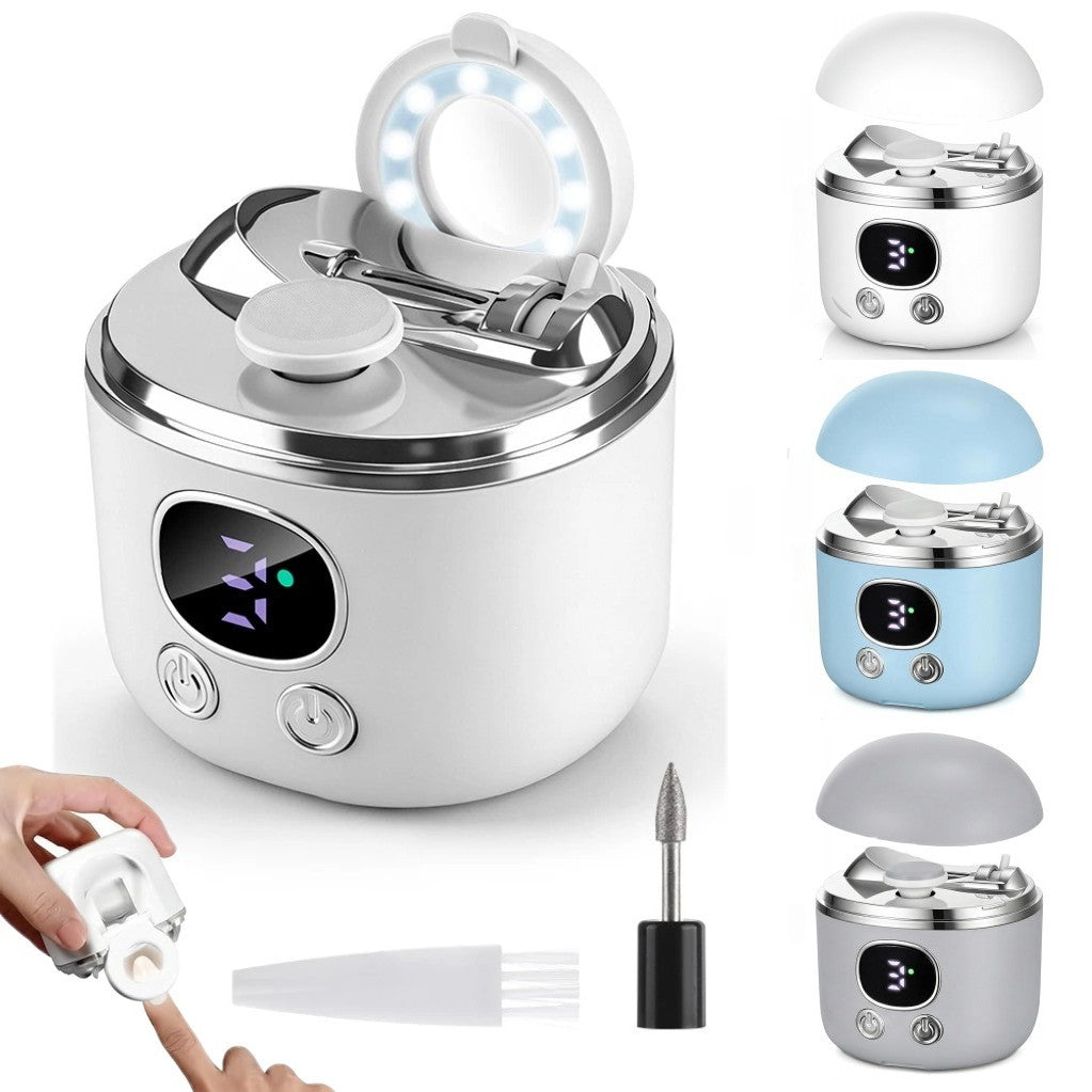 Electric Nail Clippers for Seniors Adults with 2.5X Magnifying Light and Magnetic Debris Container