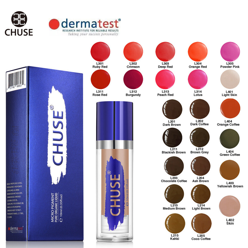 Permanent Makeup Pigment Ink Set for Eyebrow & Lip 10ml – Organic Nano Pigment