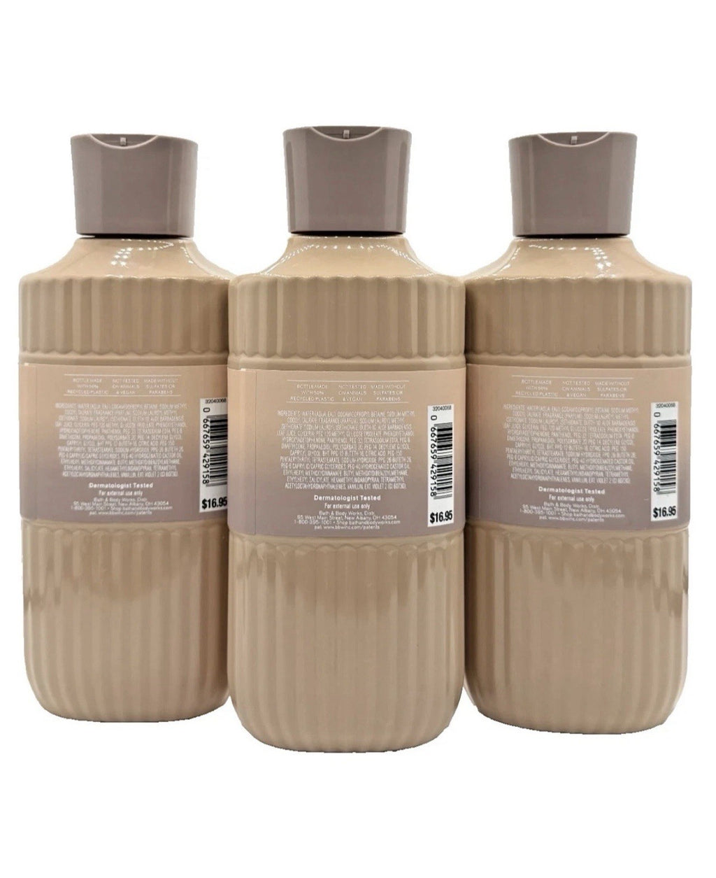 Bath & Body Works Warm Musk Body Wash Set - 3 x 10 fl oz New