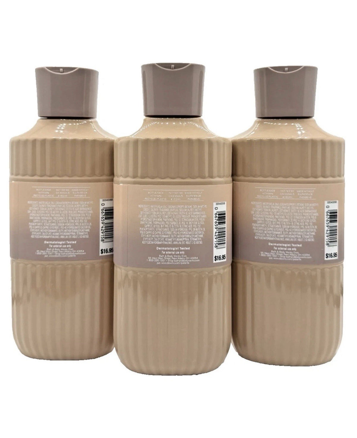 Bath & Body Works Warm Musk Body Wash Set - 3 x 10 fl oz New