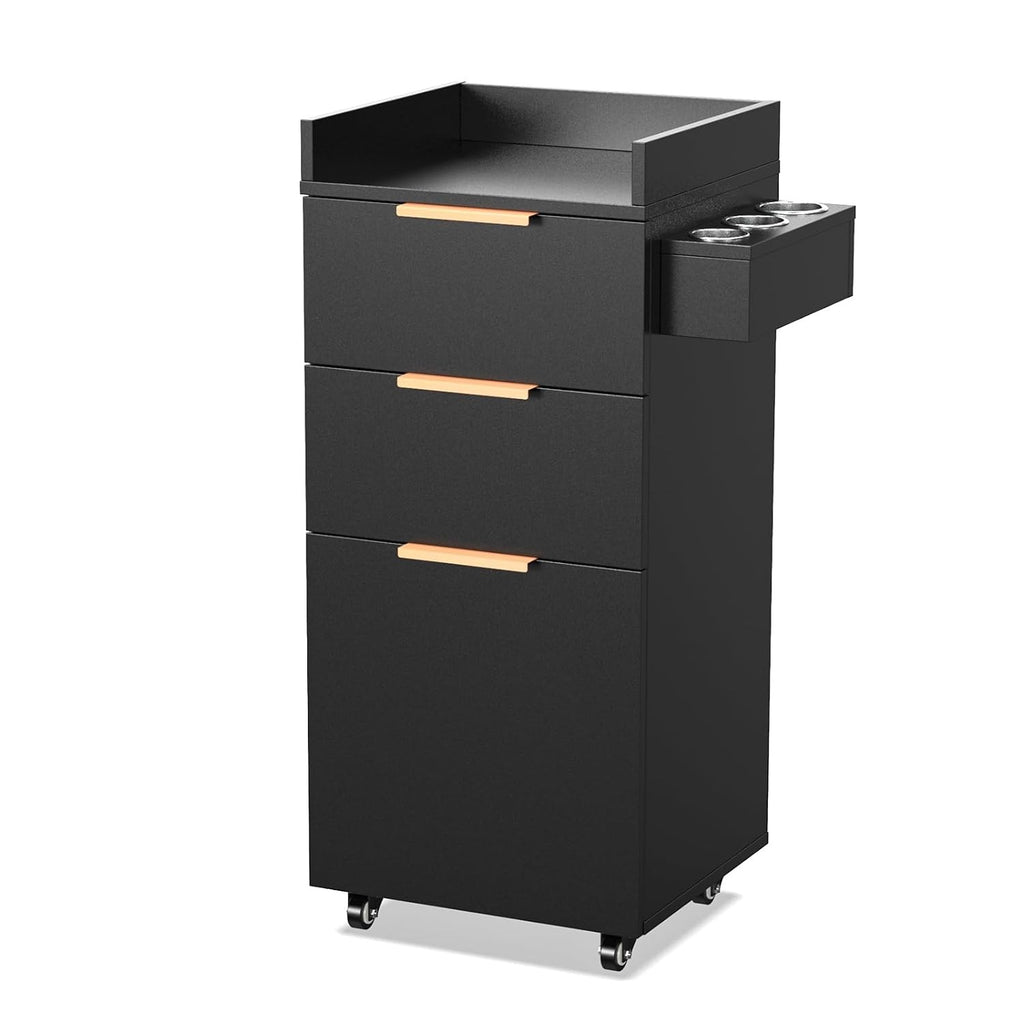Portable Salon Cart with Drawers and Adjustable Shelf for Hair Stylist Beauty