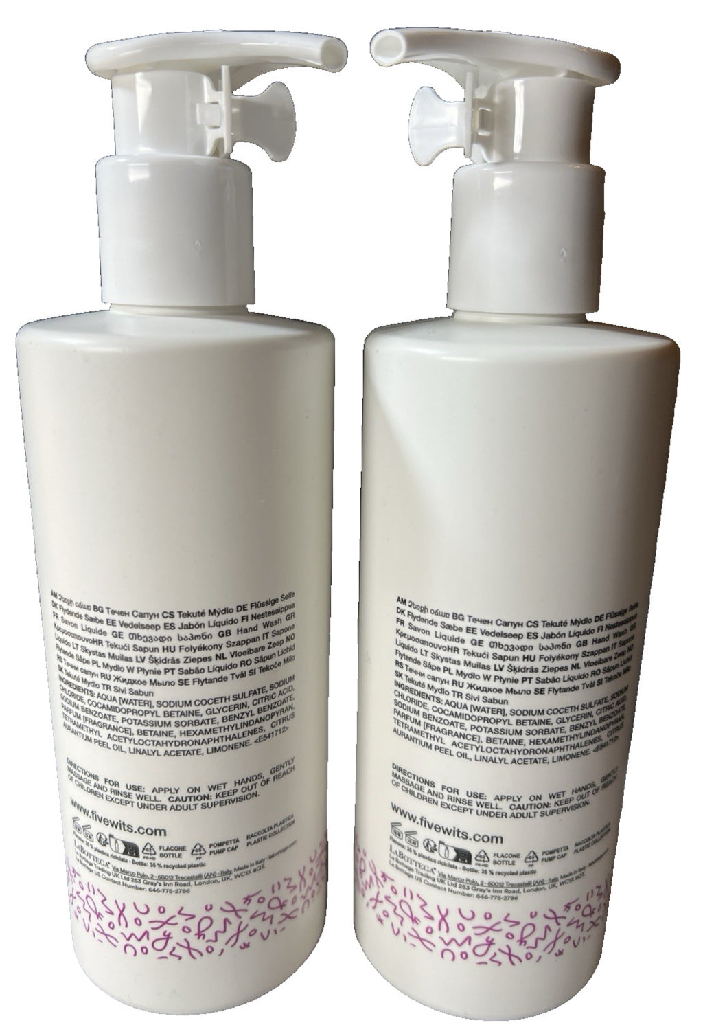 Hand Wash 13.5oz - Refreshing Lemon & Olive Flower Scent - 2 Bottles
